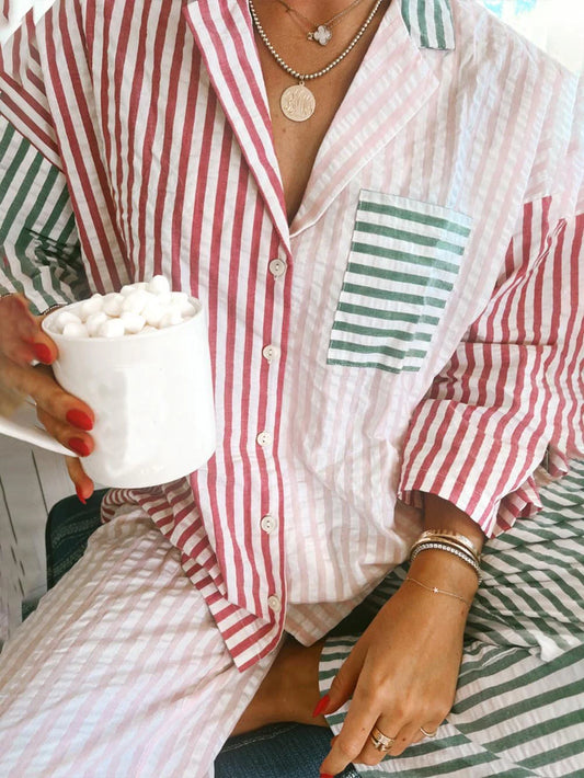 Jiavonni Holiday Stripes Set