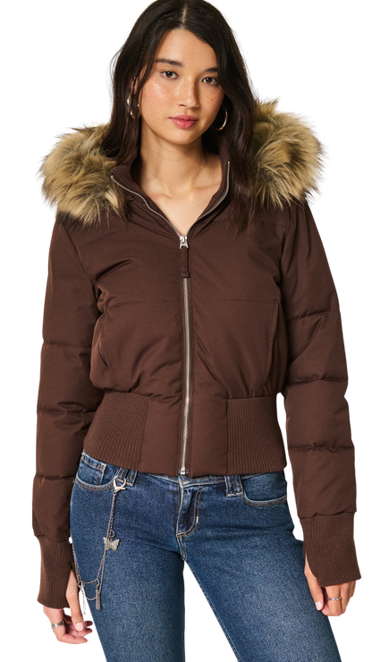 Selena Fur Trim Puffer Jacket